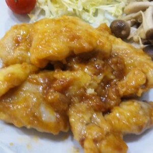 ごま油でアジアンチック☆チキンBBQ風ソテー